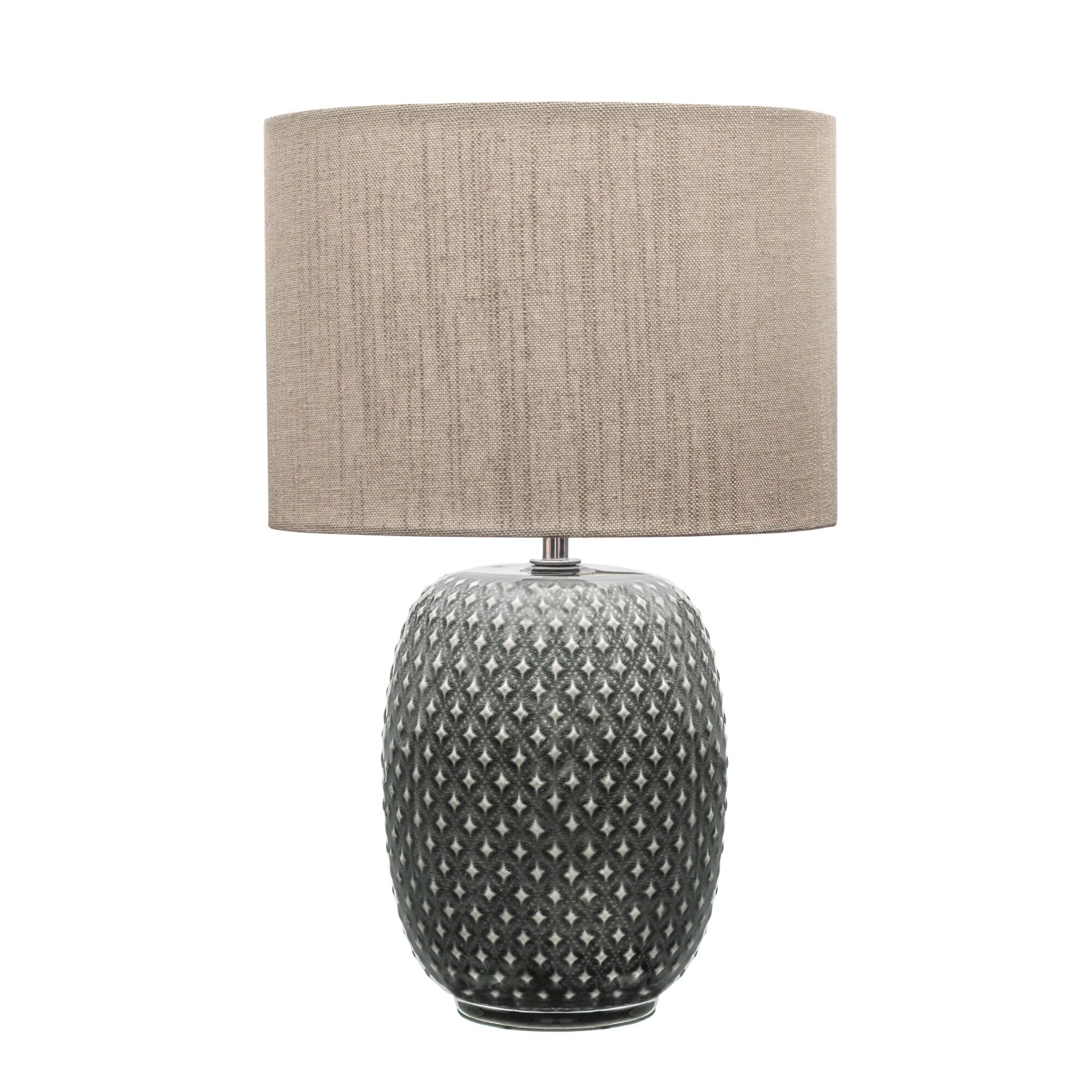 Pauleen 48153 Pretty Classy Table Luminaire Ceramic Table Lamp With Fabric Shade Light Beige Max. 60W E27 Dark