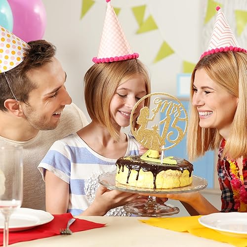 Miniatura 4 de Spanish Mis 15 - Decoración para tartas Mis Quince Años, Mis Membrillo, Decoración para tarta de cumpleaños 15, Hello 15, decoración de fiesta de