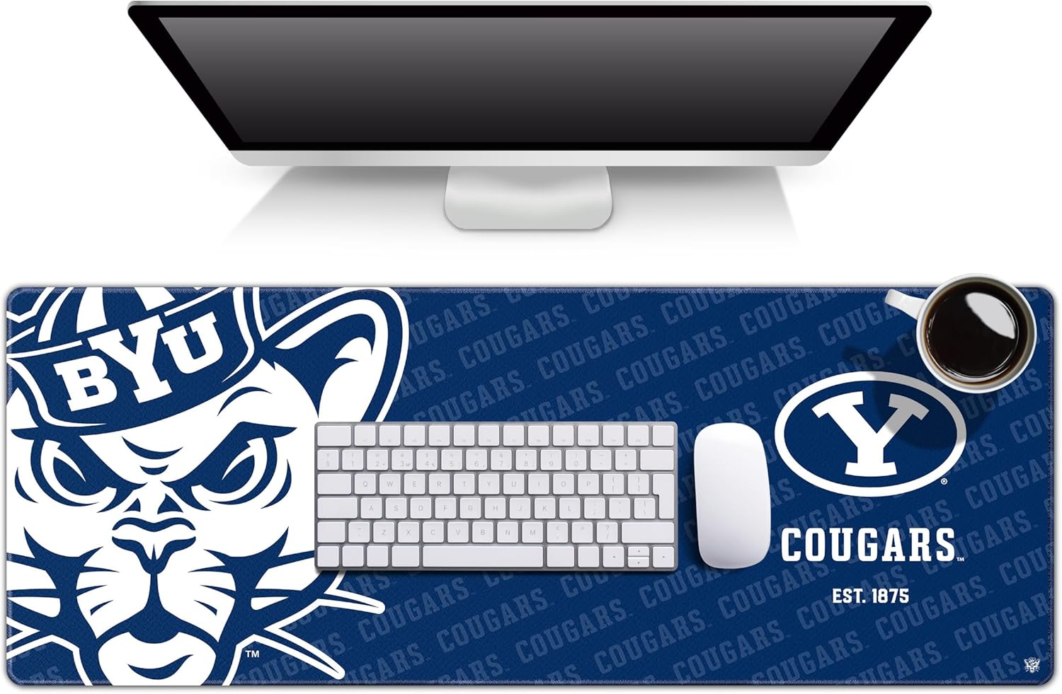 YouTheFan NCAA BYU Cougars Logo Series Desk Pad SMU