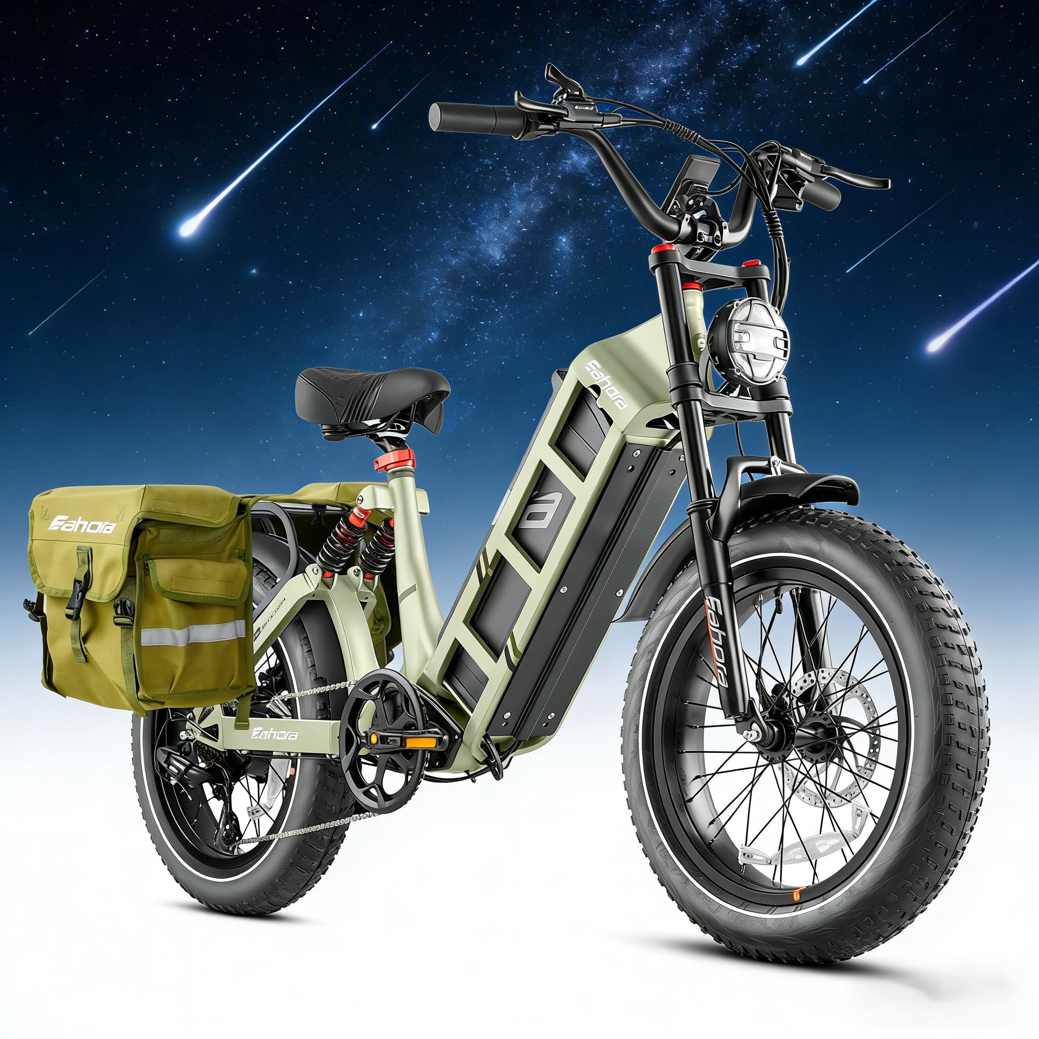 2026 Version Eahora Juliet/Juliet Pro 2 1200W/5400W Dual Motor Electric Bike for Adults 43MPH 60V 70Ah Battery 200Miles Long Range Ebike Full Suspension Electric Bicycle for Commuting
