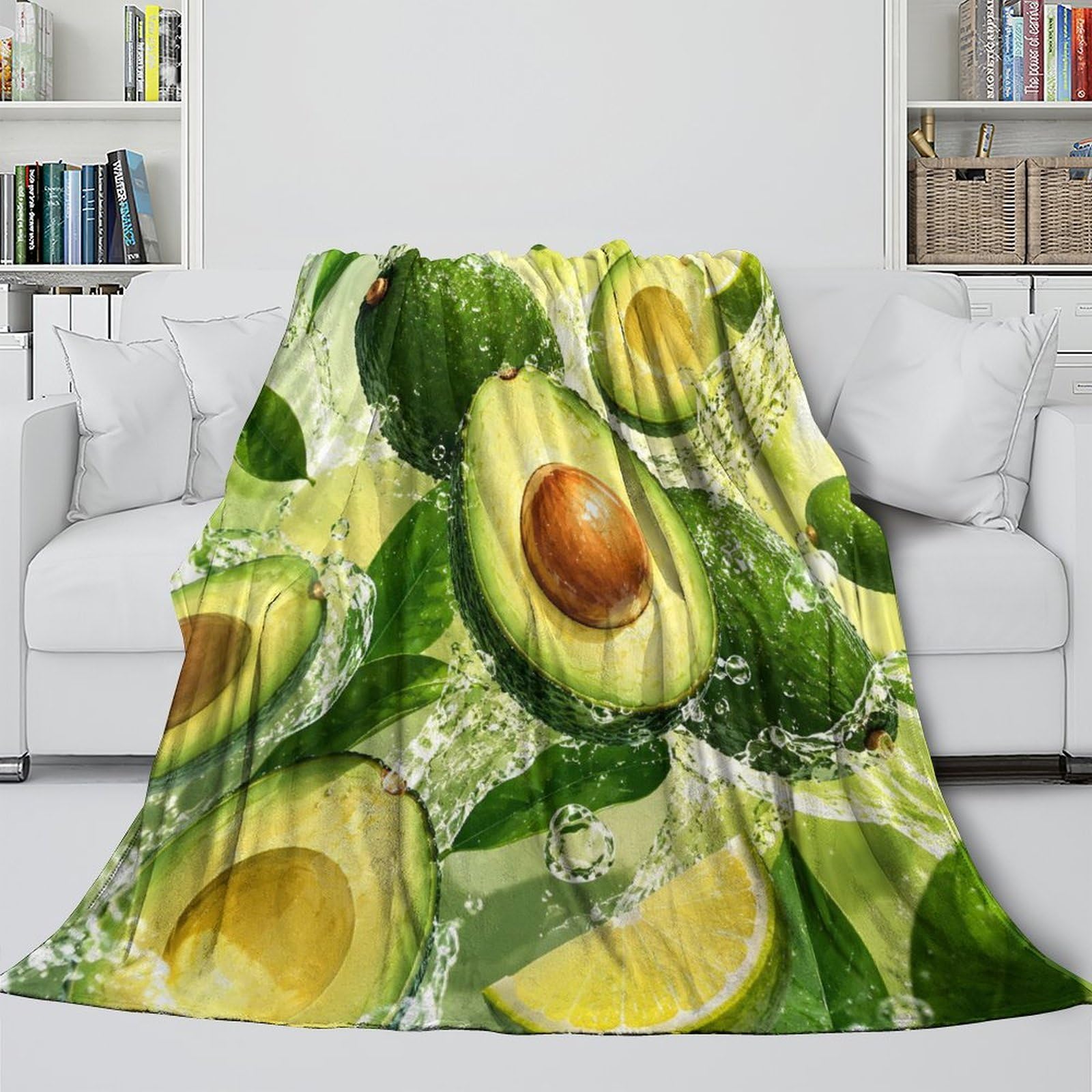 Avocado 3D Print Mikrofaser Decke Flauschig Weich