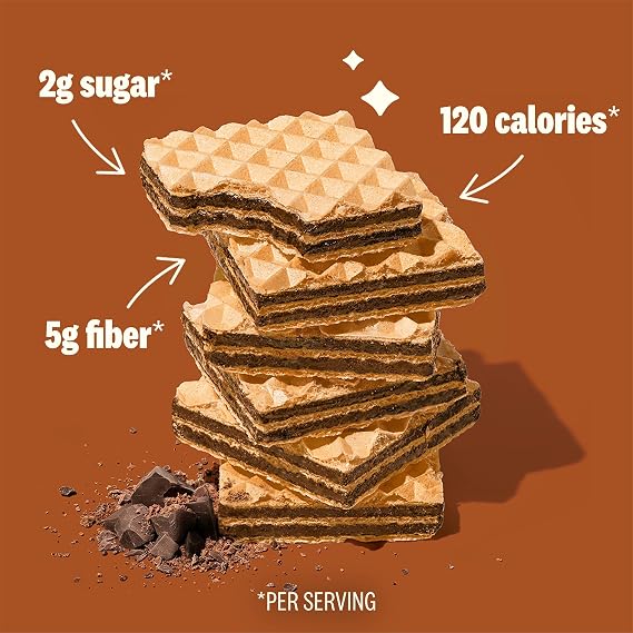 Rip Van Dark Chocolate Wafer Cookies, 2g Sugar, 16 Count