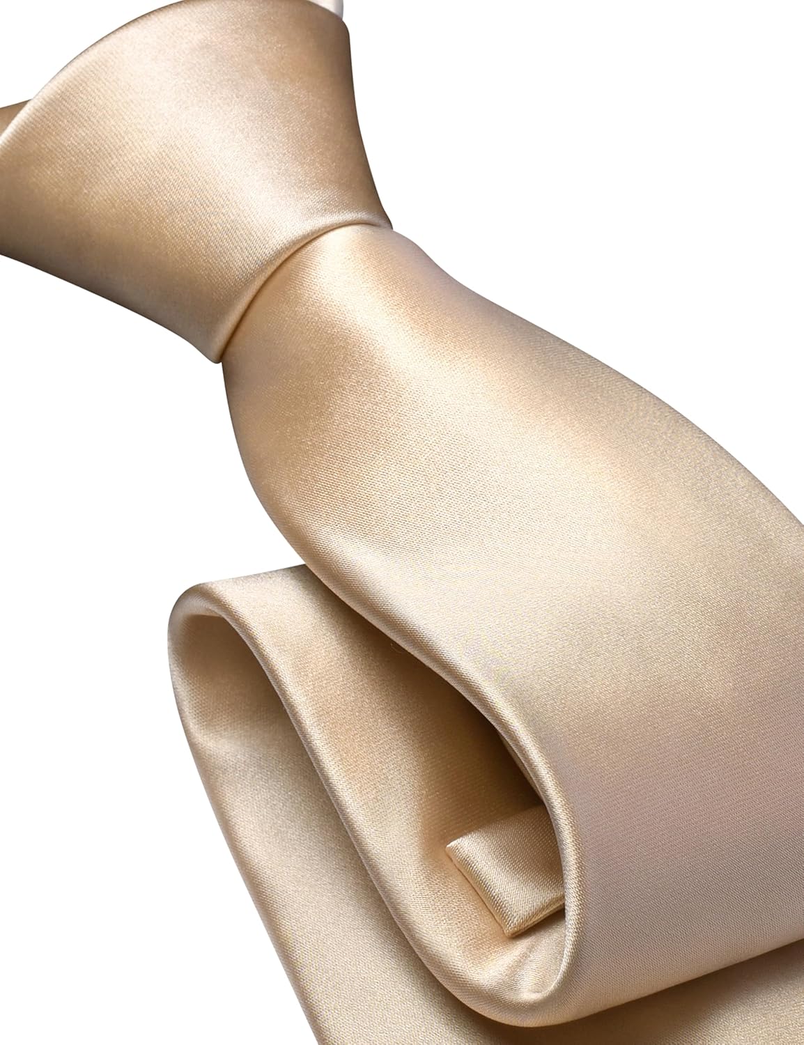 Branduce 3.15"（8cm） Pre-tied Adjustable Zipper Tie and Lapel Pin Solid Necktie Handkerchief Set for Men - Image 3