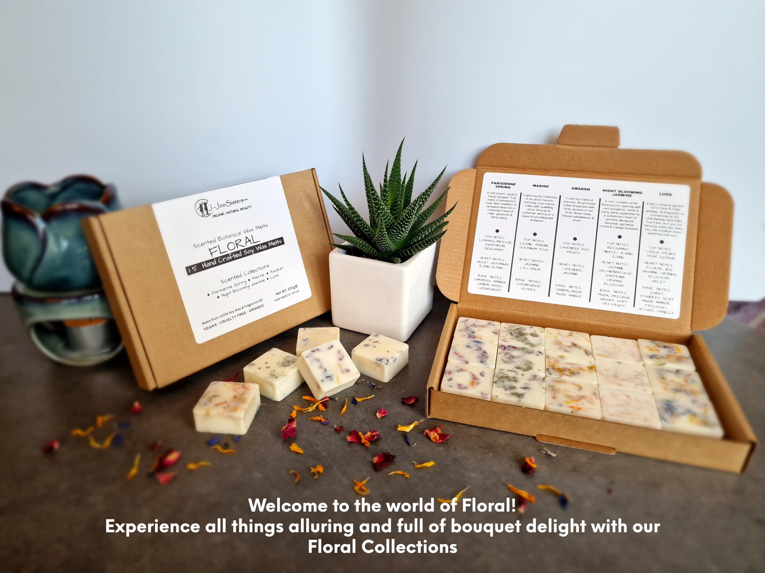Floral Collections, Highly Scented Botanical Wax Melts Collections (15 x 13.5g Hand Crafted), Vegan Friendly & Cruelty Free - Image 2