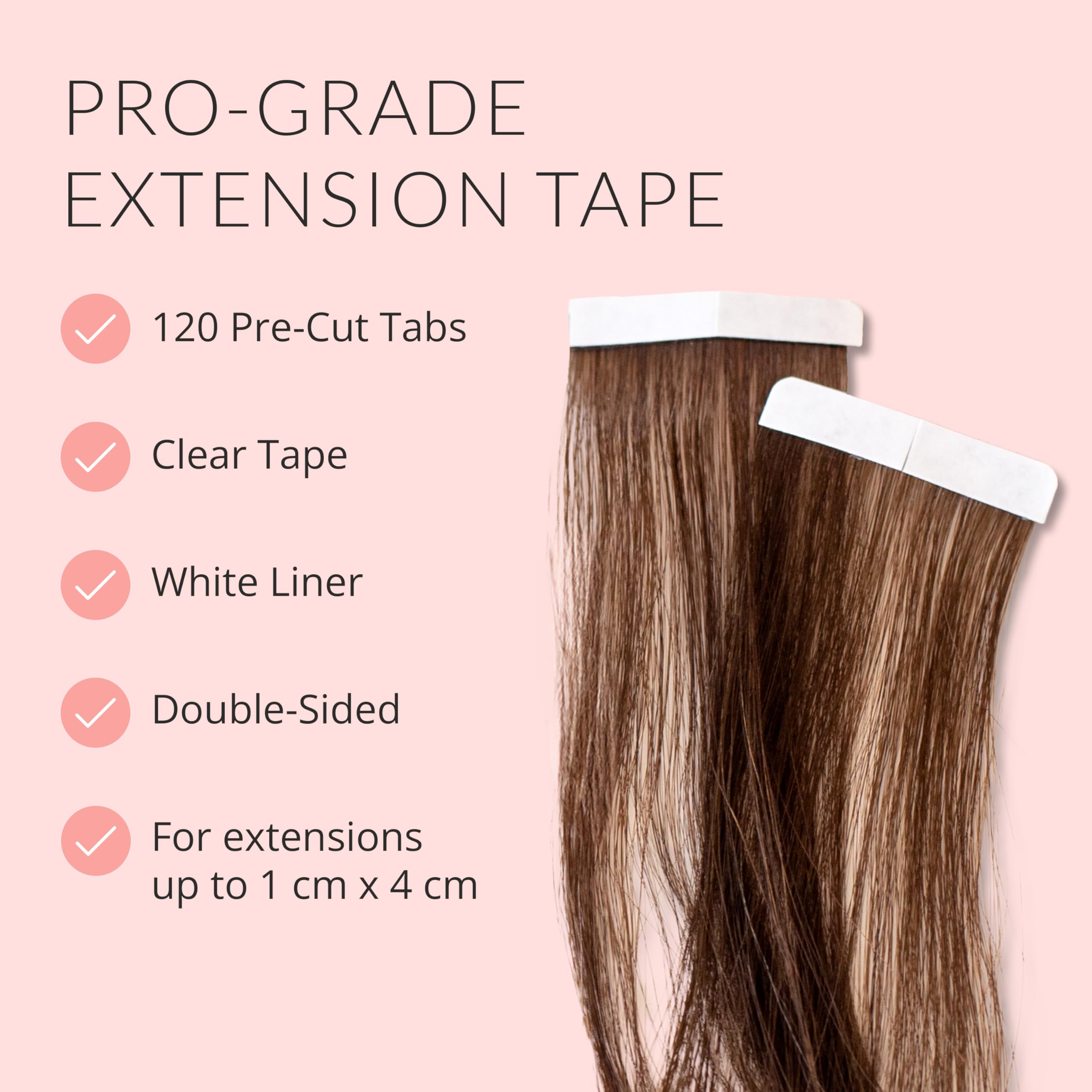 Walker Tape & Beautify Ultra Hold Lot de 120 extensions de cheveux double face