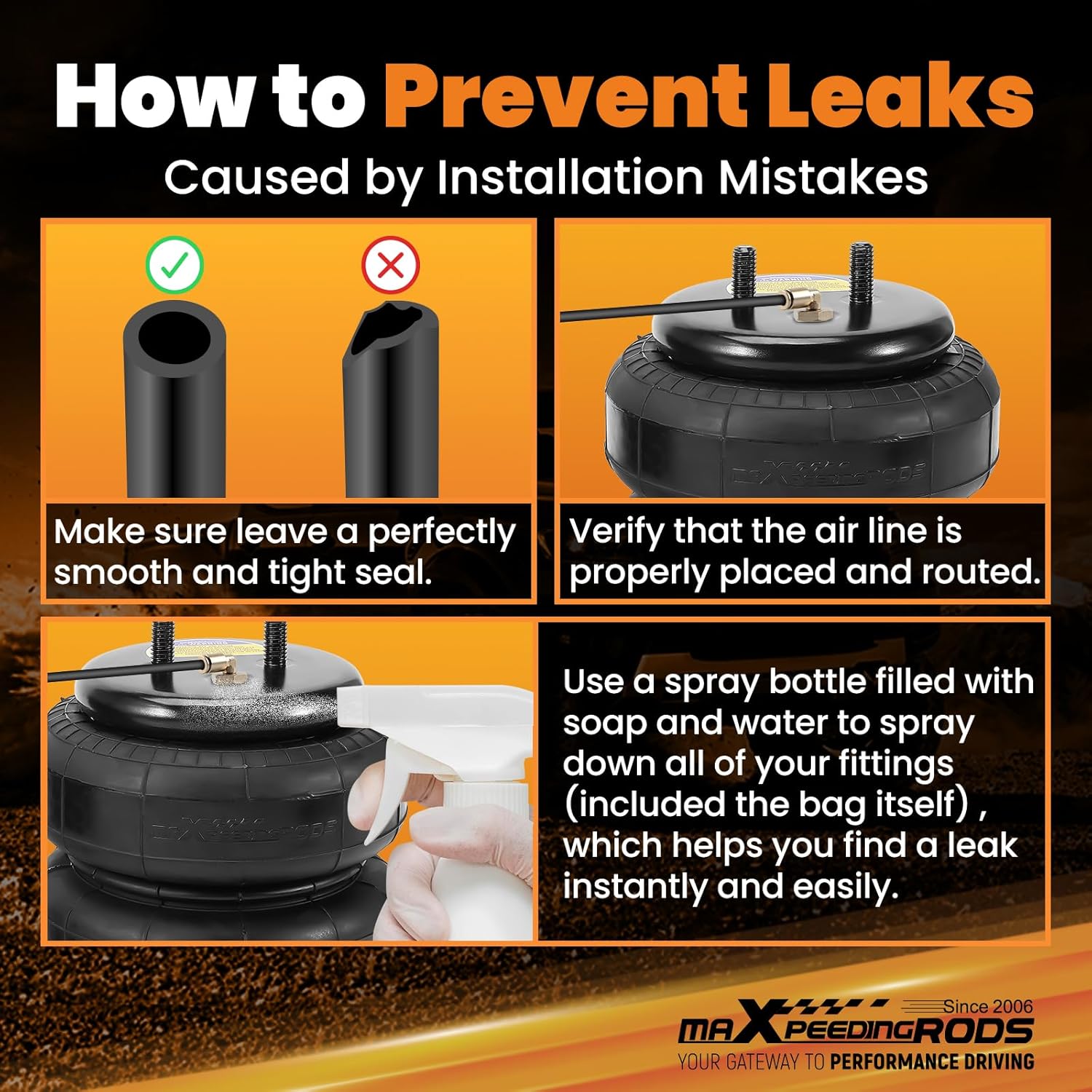 Tips for preventing air leaks in suspension bags