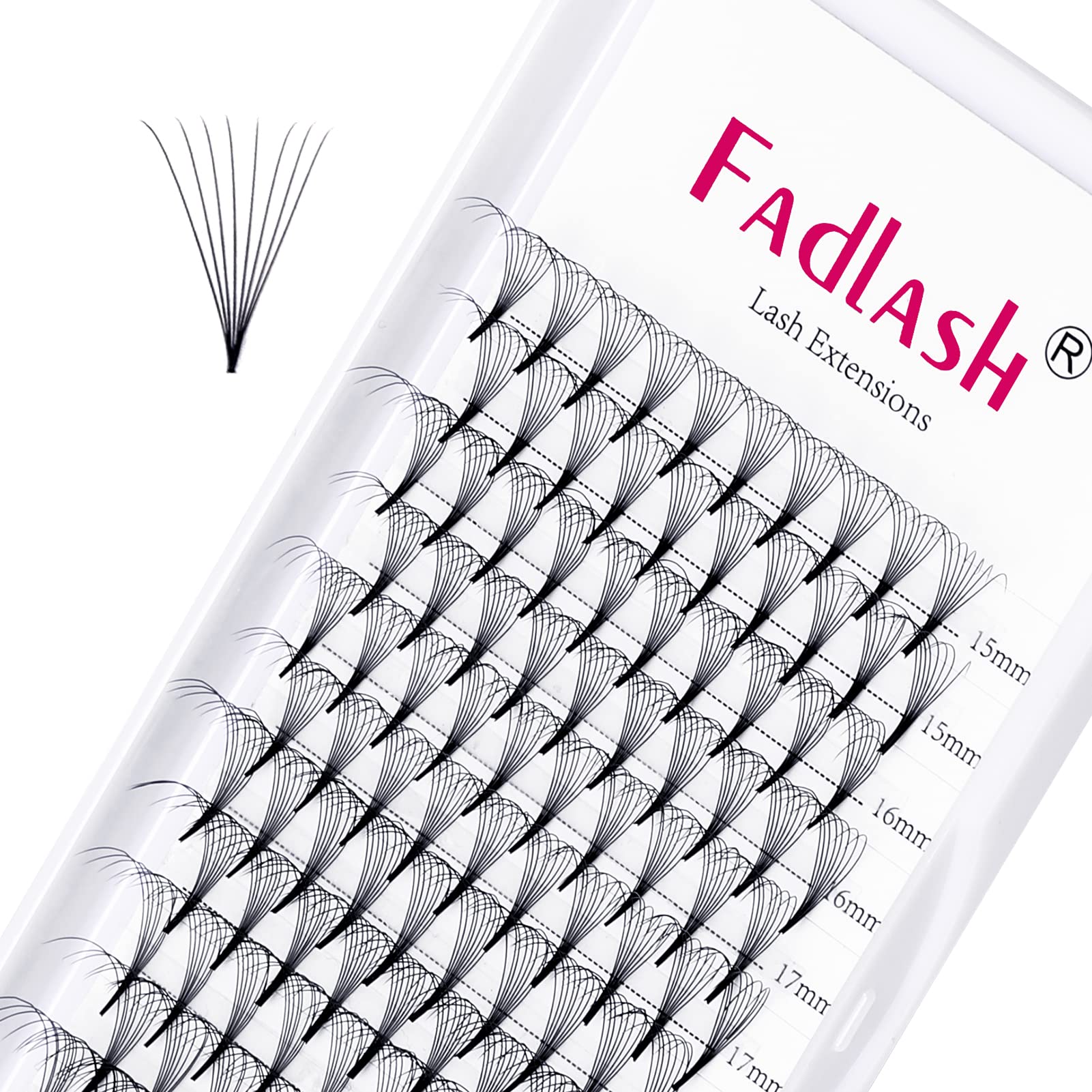 Volumen Ruso 10D 0.07mm C Curl 15mm Prefabricados Extensiones de Pestañas Volume Lashes Extension Ruso Pestañas — view 289