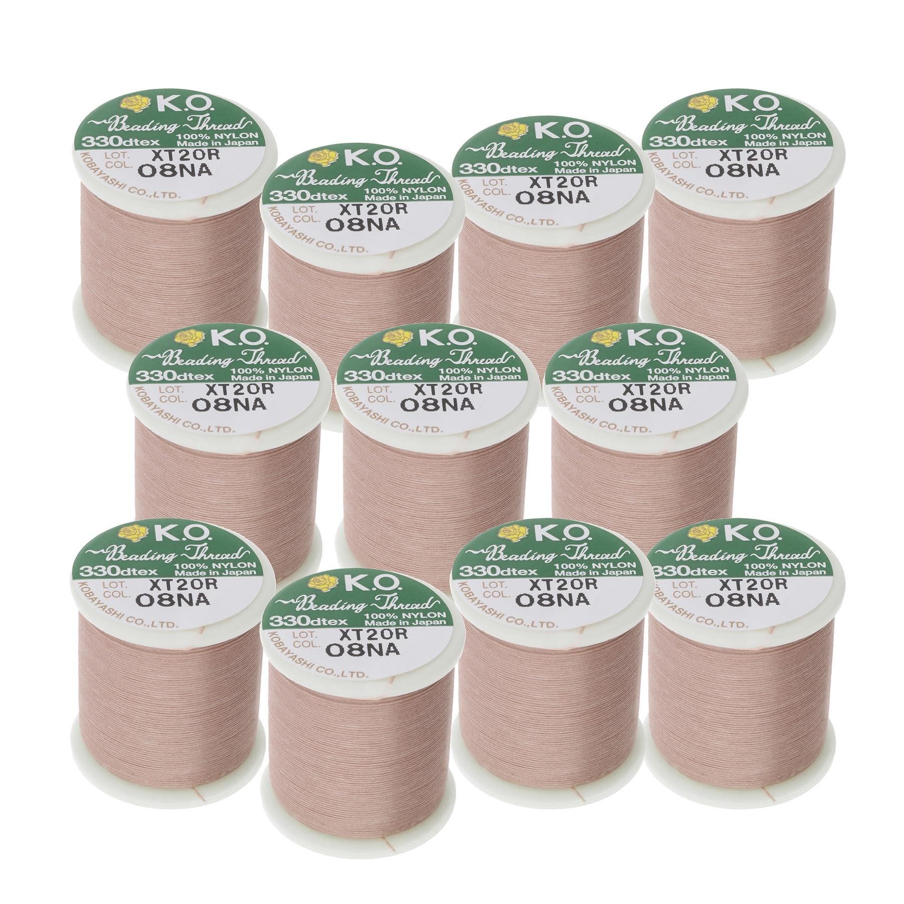 Bobines de fil KO 330TEX anti-nœuds pour réussir vos tissages de perles sans effilochage