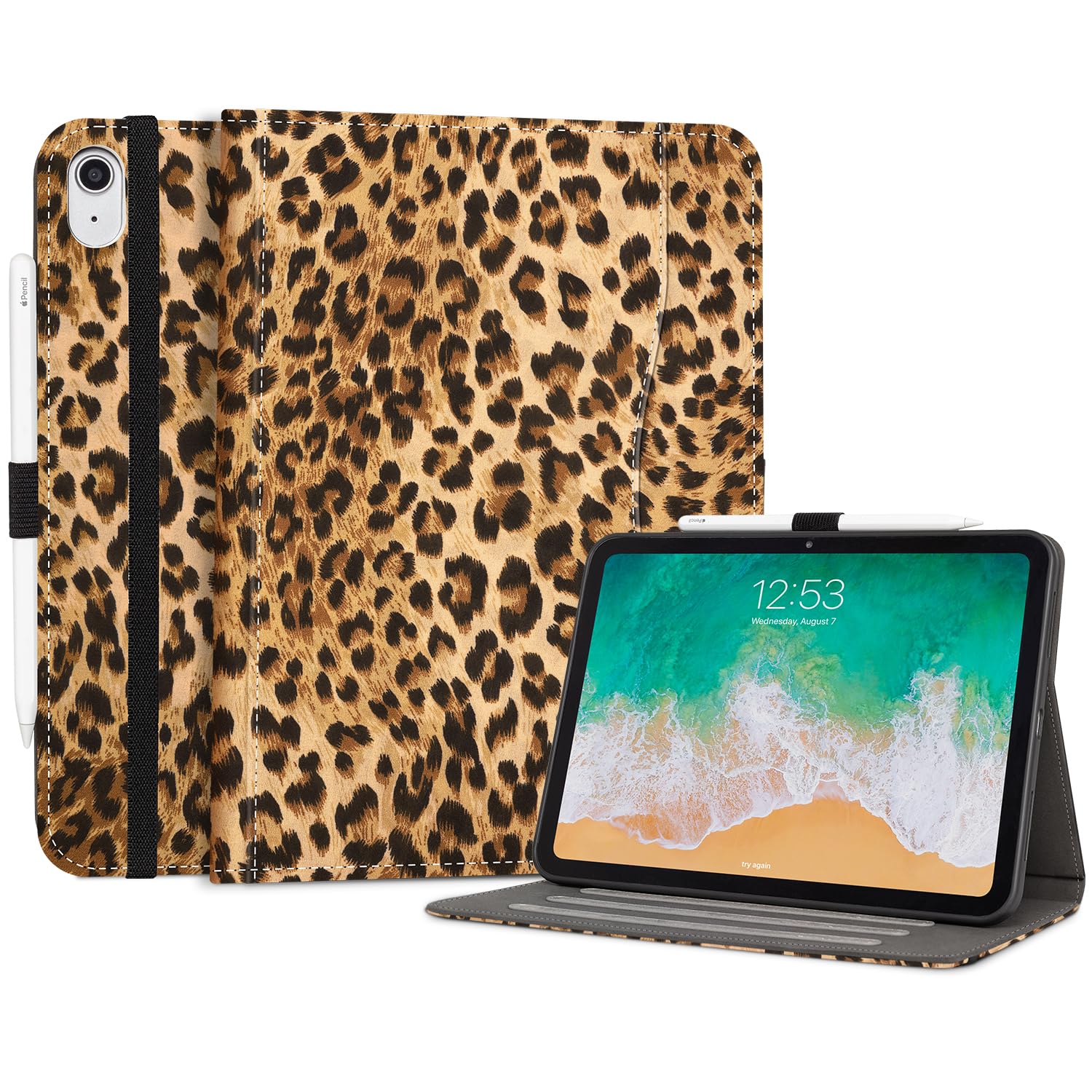 Photo 1 of Lokigo iPad 11th/10th Gen Case - Brown Leopard