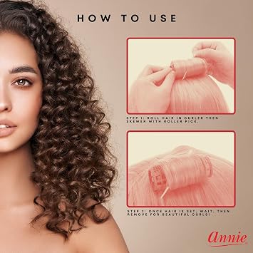 Annie Plastic Roller Picks 3 Inch, 80 Count, Hair Roller Pins for Wire Mesh & Foam Rollers, Secure Hold for Curls, Waves & Volume, Salon & At-Home Styling