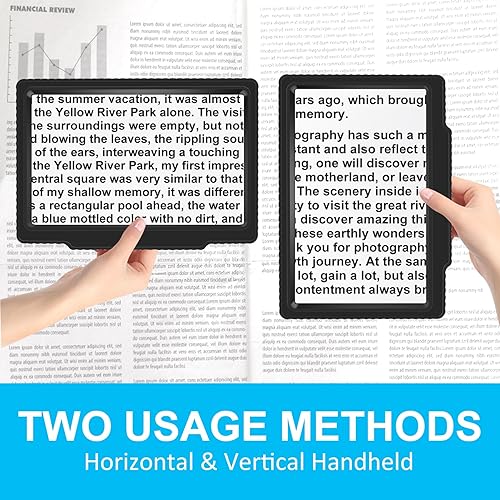 Miniatura 9 de Lupa manos libres 5X para leer, lupa flexible de cuello de cisne de página completa, lupa de lectura grande de 8 x 5.5 pulgadas para reparación de
