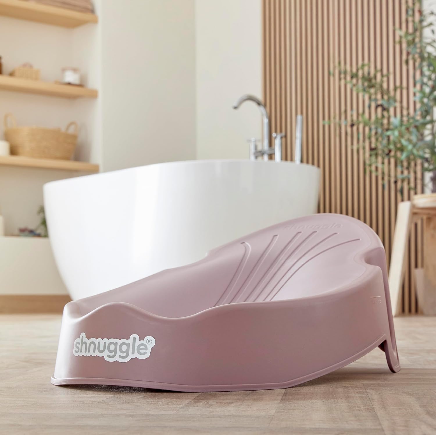 Shnuggle | Newborn Baby Bath Support | Ergonomic Soft-Touch Seat | Lightweight Non-Slip Base | Compact | Perfect for Babies up to 6 Months