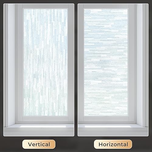 Miniatura 43 de rabbitgoo Película de privacidad para ventana, película de vidrio esmerilado, cubierta de vinilo extraíble para puertas, bloqueo UV, decorativa
