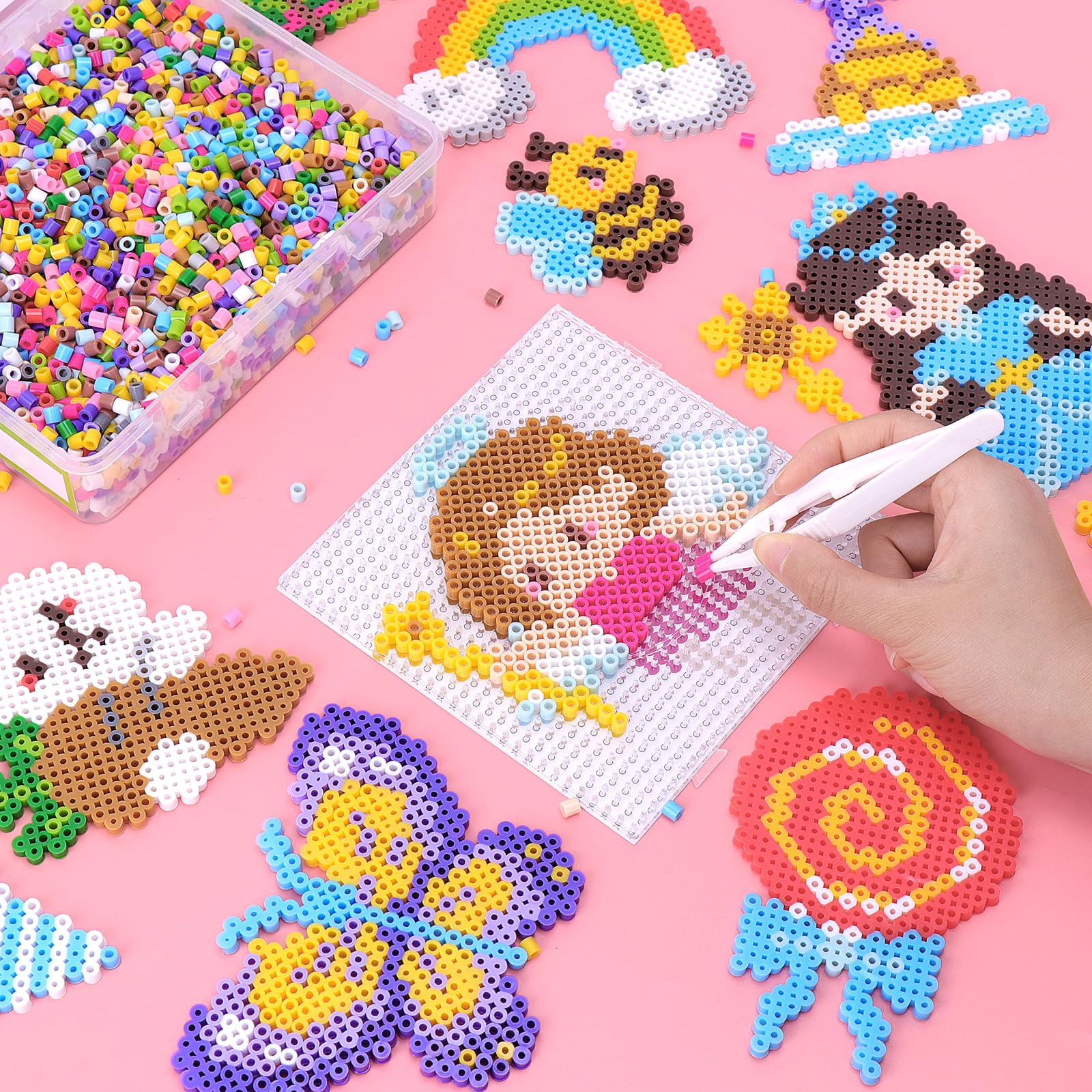Homgaty Fuse Beads Kit,5000 PCS 5MM Fuse Beads Craft Kit DIY Fuse Bead Set including 5000 Beads - Image 3