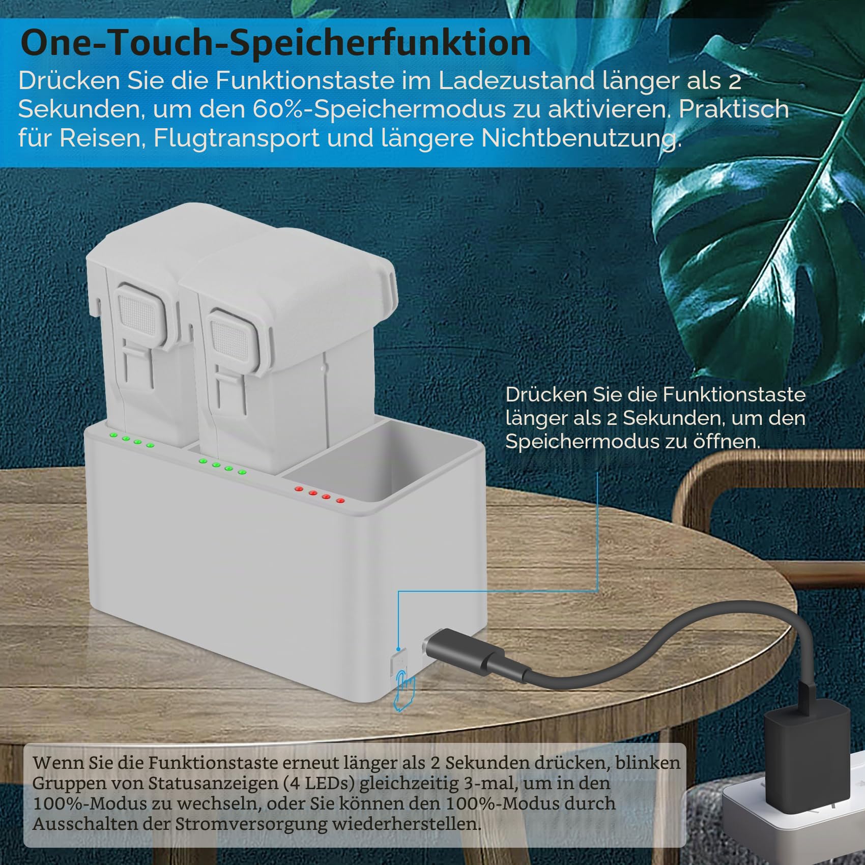Fantasyo Mini 3 Pro Akku Intelligent Flight Mini 3 Akku 2 Stück 3850mAh Mini 3 Akkuladegerät Mini 3 Ladestation Kit Kompatibel mit DJI Mini 4 Pro/ 3 Pro/3 Drohne