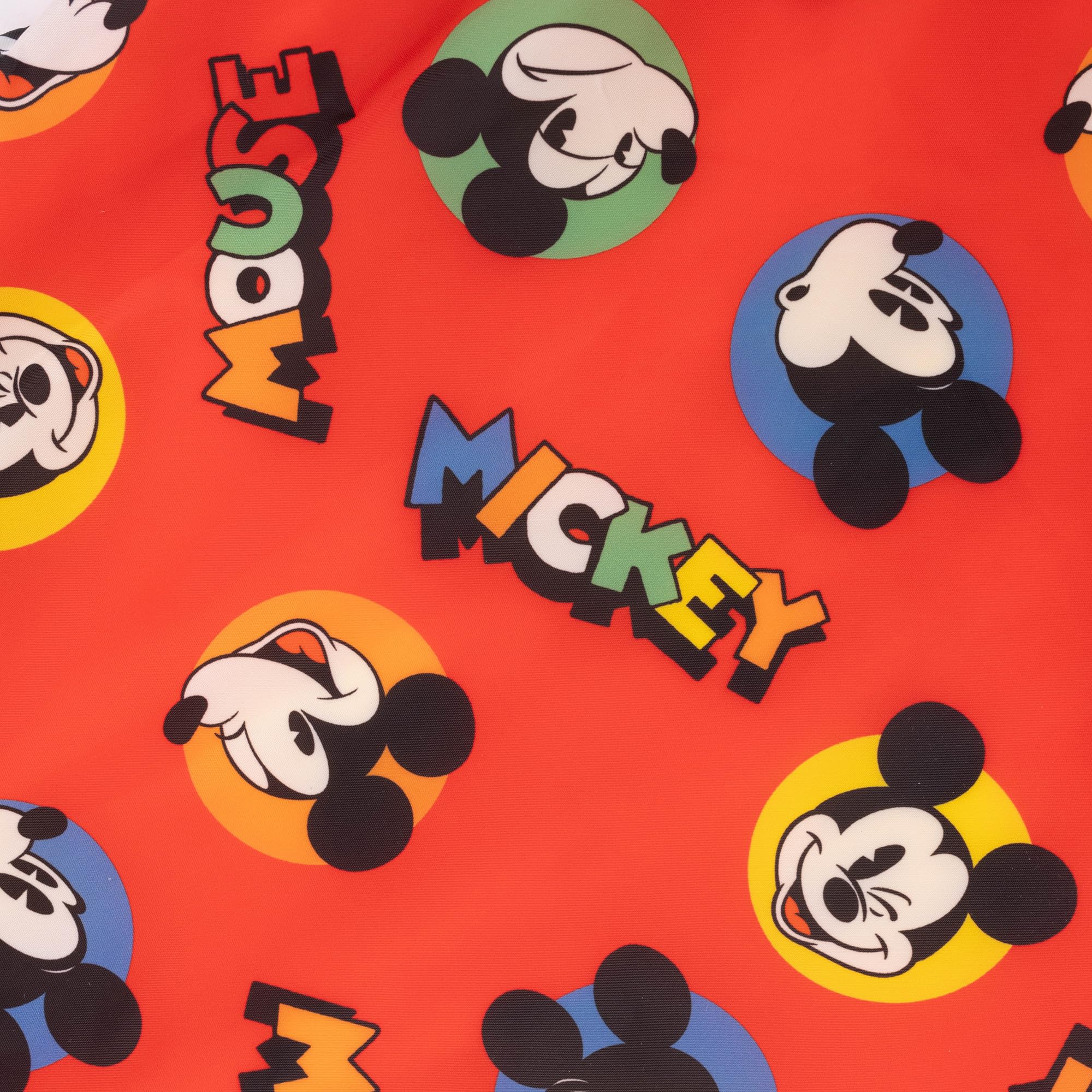 Disney Mickey Mouse Chubasquero con capucha, chaqueta con forro polar aislante, Mickey Mouse, Rojo