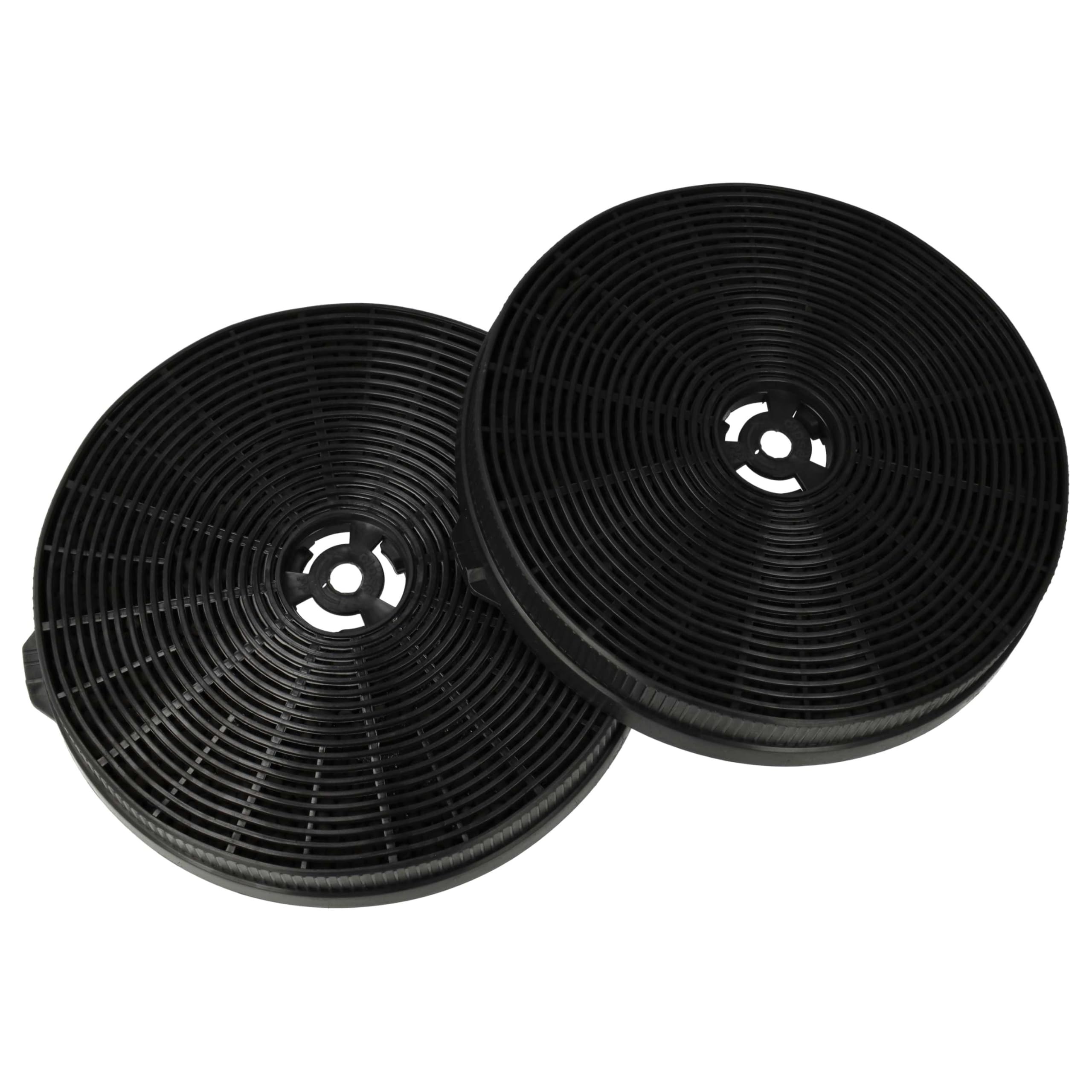vhbw 2x Activated Carbon Filter compatible with Respekta CH 3100 GIS A Extractor Hood - 17.5 cm