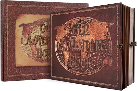 Album à Collectionner Vintage Avec Cordon – Livre D’Aventure En Relief, 40 Pages Kraft 26x18 Cm, Idéal Souvenir Voyage Couple Amis, Cadeau Personnalisé