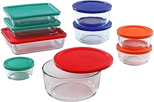 Simply Store 9-Pack Pyrex Glass Food Storage Containers for Meal Prep