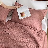 Vista 40 de Bedsure – Juego de colcha ligera con patrón de tejido de canasta, juego de edredón suave para todas las estaciones, incluye 2 fundas de almohada