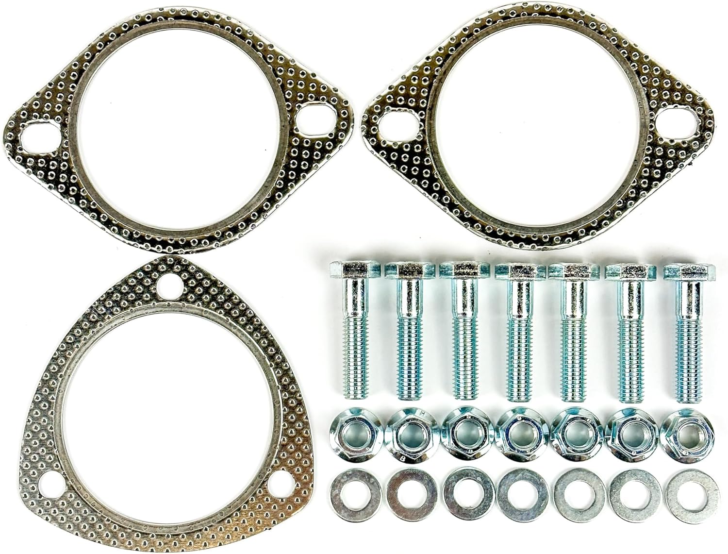 Exhaust Gasket Hardware Kit 3 inch for Skunk2 76mm for Honda Civic Acura Intergra B/K/D/H/F, Silver