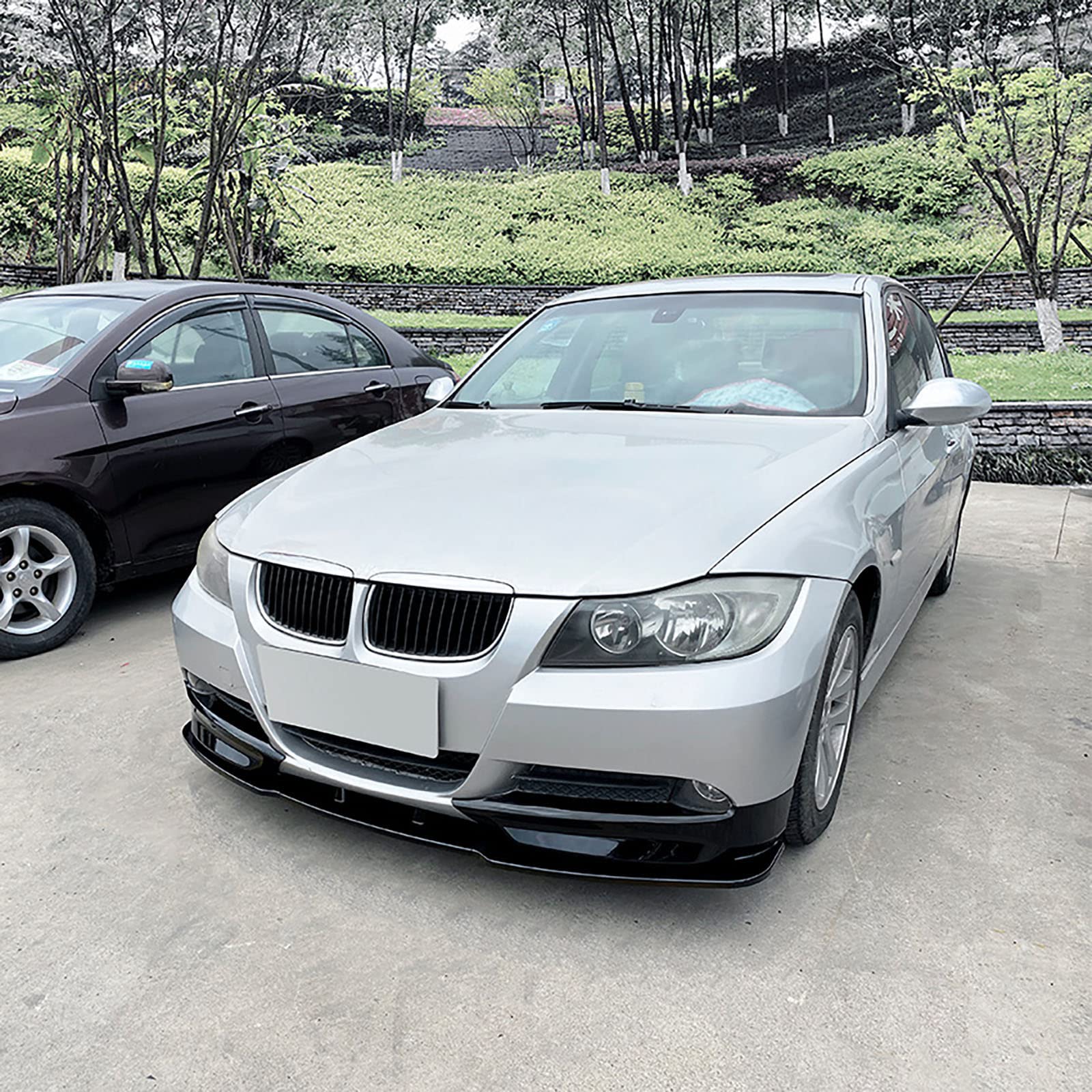 ONURTH Lèvre de Pare-Chocs de Spoiler Avant pour BMW 3 Series E90 E91 320i 325i 2005-2008, Accessoires de Garniture extérieure du kit de Corps de Lame de séparateur inférieur,Glossy Black