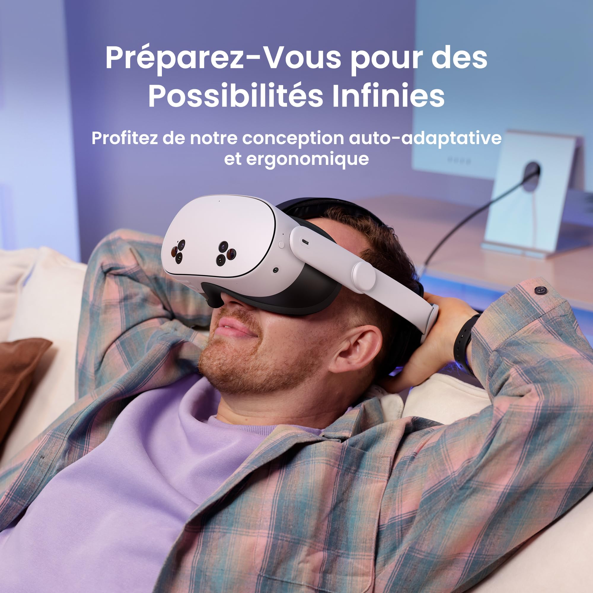 KIWI design K4 Confort Sangle de Tête Compatible avec Meta Quest 3S/Quest 3