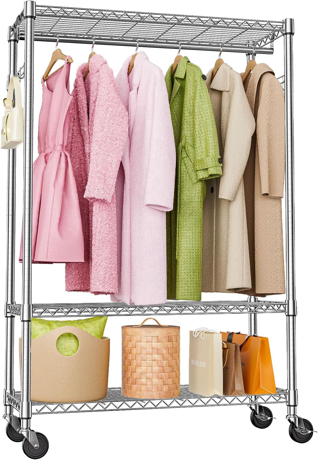 Amazon.com: Koretech Standing Clothes Rack, Adjustable Clothes Hanger ...