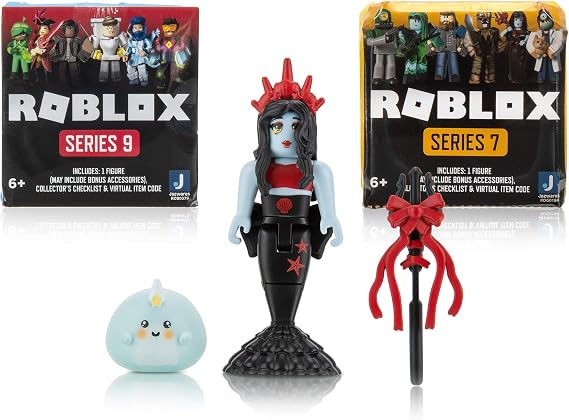 Roblox Celebrity Collection - Star Sorority: Dark Mermaid Figure + Two Mystery Figure Bundle [Includes 3 Exclusive Virtual Items]