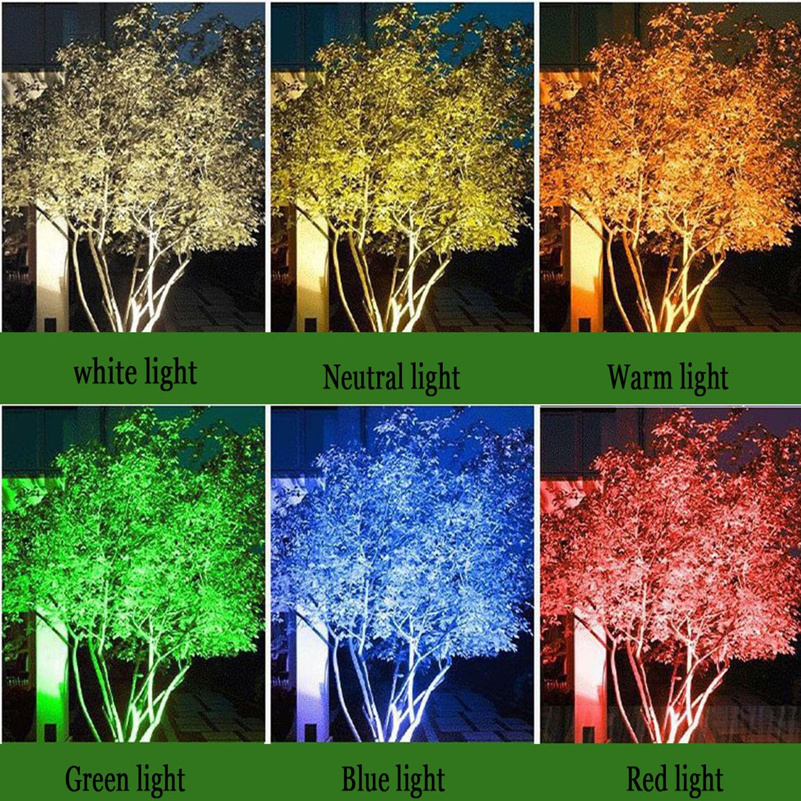 reflektor, Oświetlenie robocze LED zewnętrzne IP66 wodoodporne, bezpieczne, do ogrodów, trawników, dziedzińców i placów(White Light,6W-A)