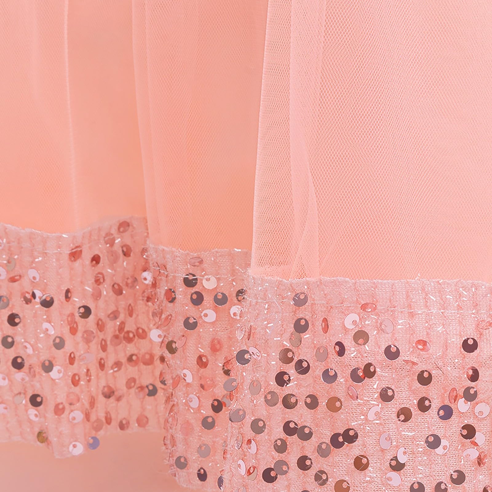 Vestido formal de tul de manga larga para niños