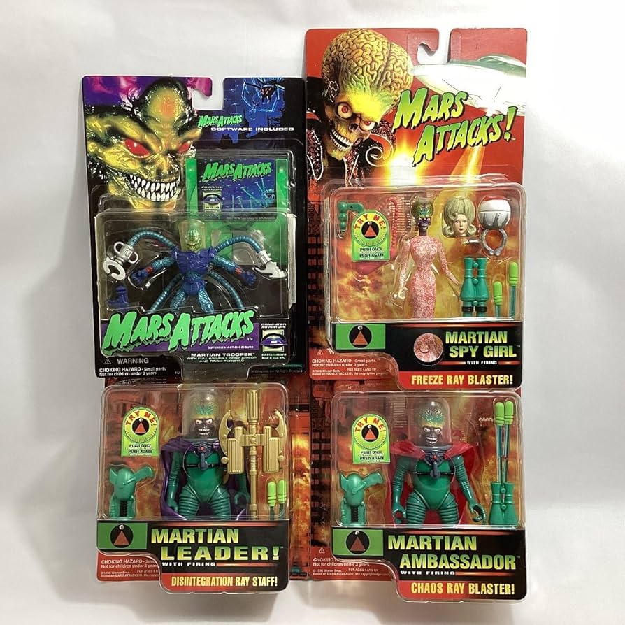 Amazon | マーズアタック フィギュア 4体 セット 火星人リーダー