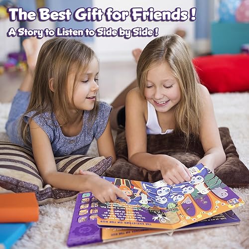 Miniatura 7 de Steve and Maggie Libro de sonido y seguro de 10 botones para cantar  Juguetes interactivos de Halloween para niños de 3 a 8 años  Libros de