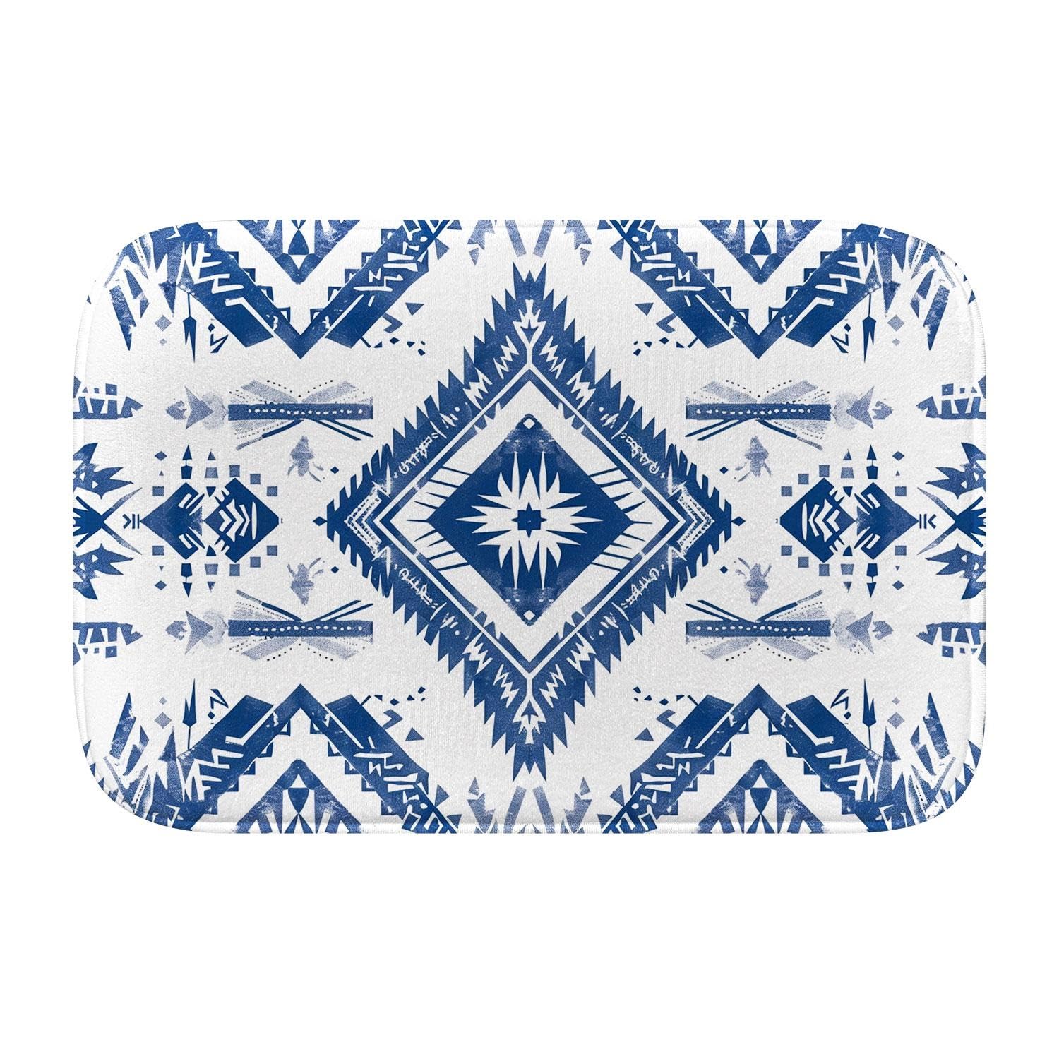 Tapis de bain mousse à mémoire de forme grand format lavable antidérapant style bohème moderne