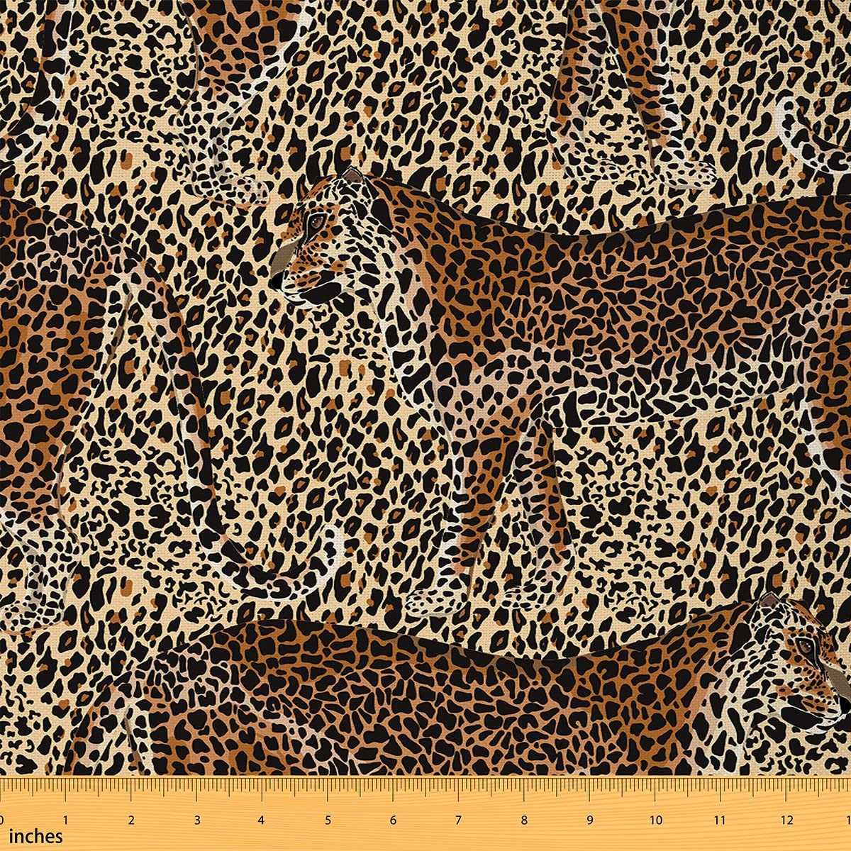 Cheetah Outdoor Fabric by The Yard,Wild Jungle Animal Skin Fur Fabric for Kids Adults Chairs DIY,Brown Leopard Grain Decorative Fabric for Upholstery and Home DIY Projects,10 Yards
