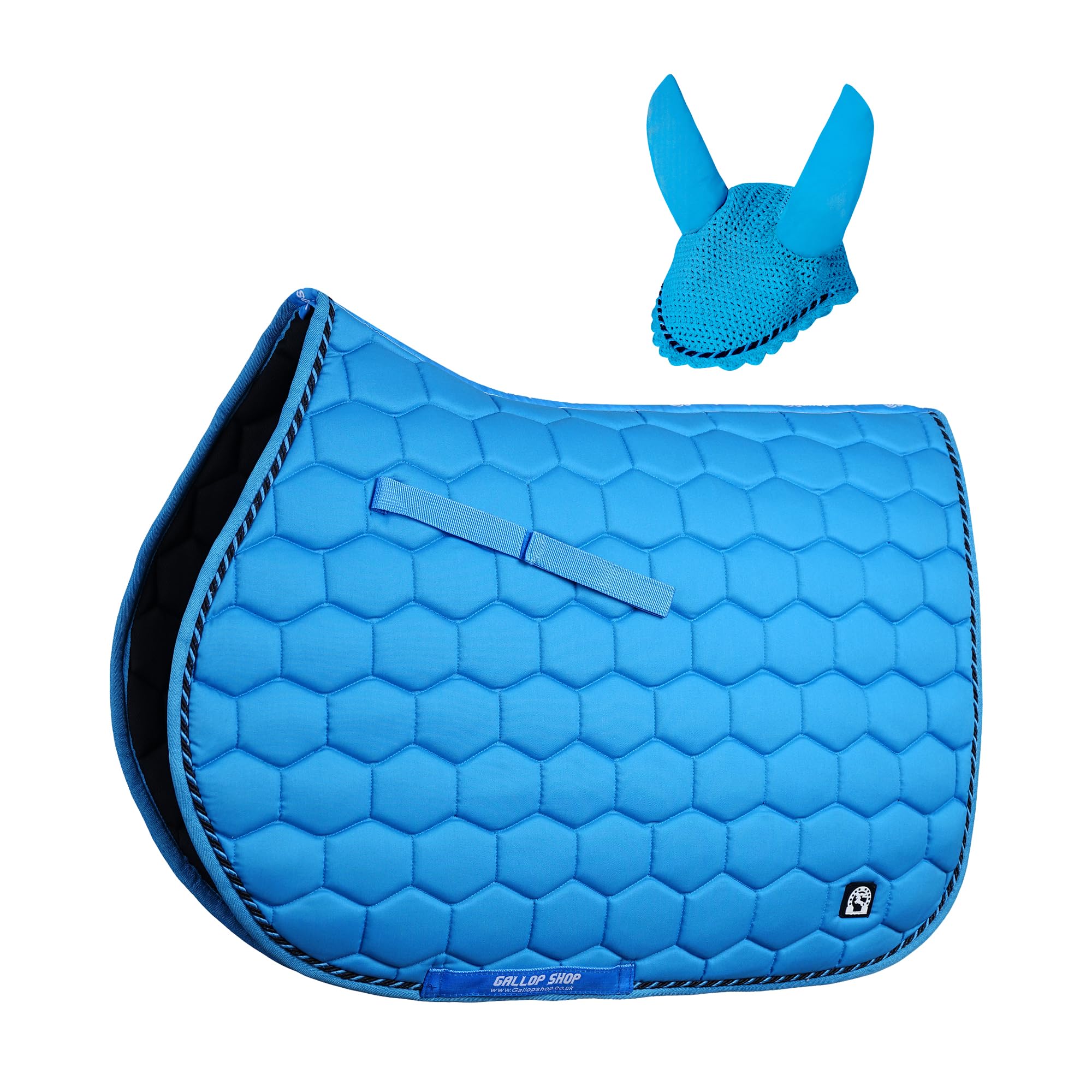 General Saddle Pad for Horse, Football Box Design (Aqua, Cob/Pony)