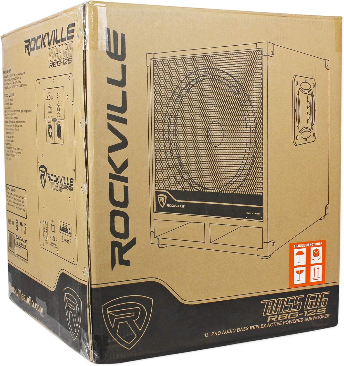 Rockville RBG12S Bass Gig 1400W Active PA Subwoofer 12-Inch, 8-Ohm, Deep Bass, Portable Design, Adjustable Crossover, for DJs and Live Events - Image 6