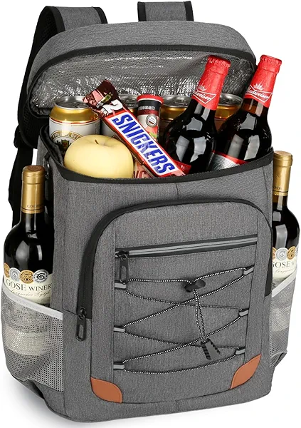 Backpack Cooler Insulated Leak Proof for Men Women 36 Cans Soft Cooler Backpack Insulated Waterproof Large Capacity Coolers Bag Portable for Lunch Camping Travel Picnic Hiking Deep Grey