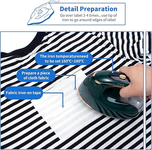 Miniatura 4 de COLORWING Cinta de tela de repuesto para Brother TZe-FA3 TZe-FA3 azul sobre blanco TZ 0.472 in 0.47 pulgadas, para rotuladora Brother Ptouch PTD400