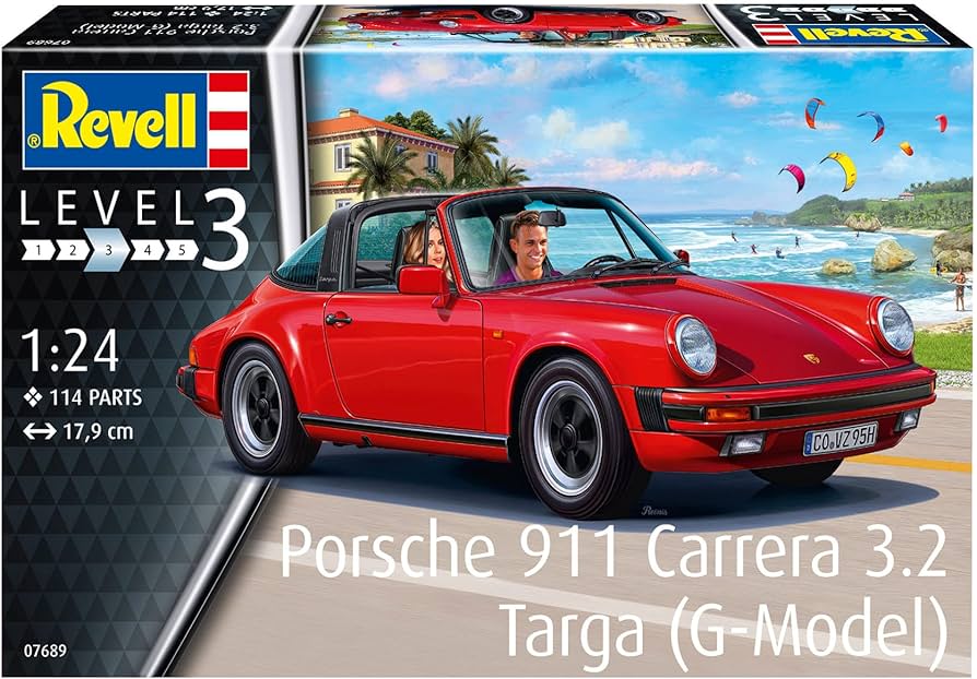 Amazon.com: Revell 07689 Porsche 911 Carrera 3.2 Targa (G-Model) 1