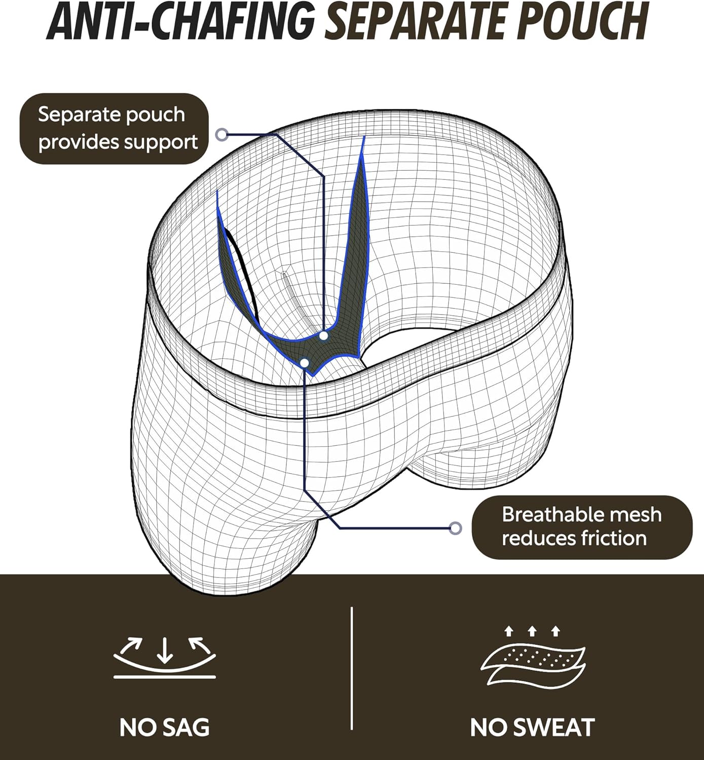 Separatec Valentines Day Mens Underwear with Pouch for Balls, Cooling Boxer Briefs Moisture Wicking, Boxer Briefs for Men - Image 2