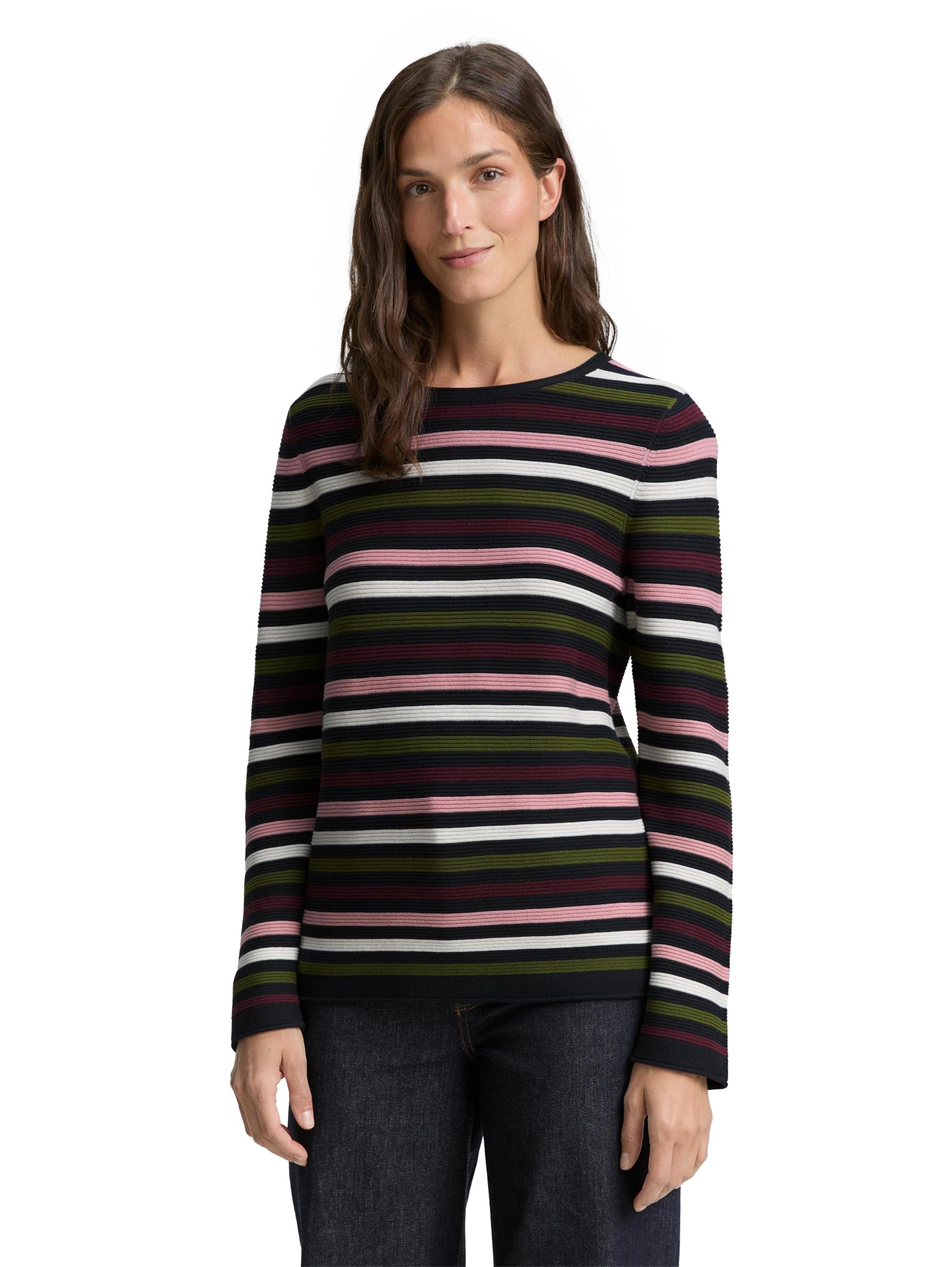 Tom Tailor Damen Strickpullover aus Bio-Baumwolle