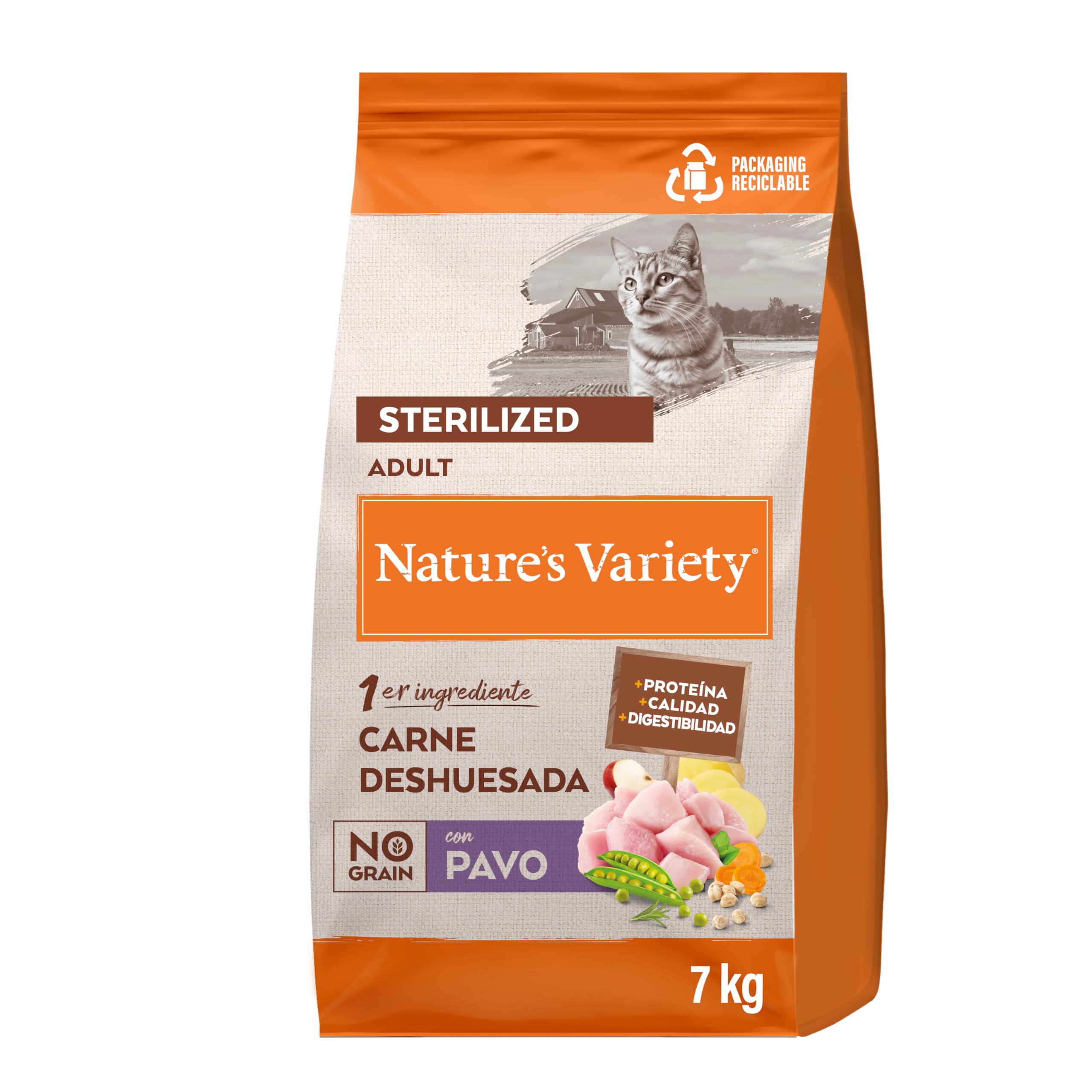 Nature's Variety No Grain Sterilized Cat Food with Turkey - 7 kg