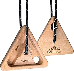 Bellaroca® | Hangboard Escalada Portatiles, Tabla de Madera para Fortalecer el Agarre en Boulder y Escalada en Roca