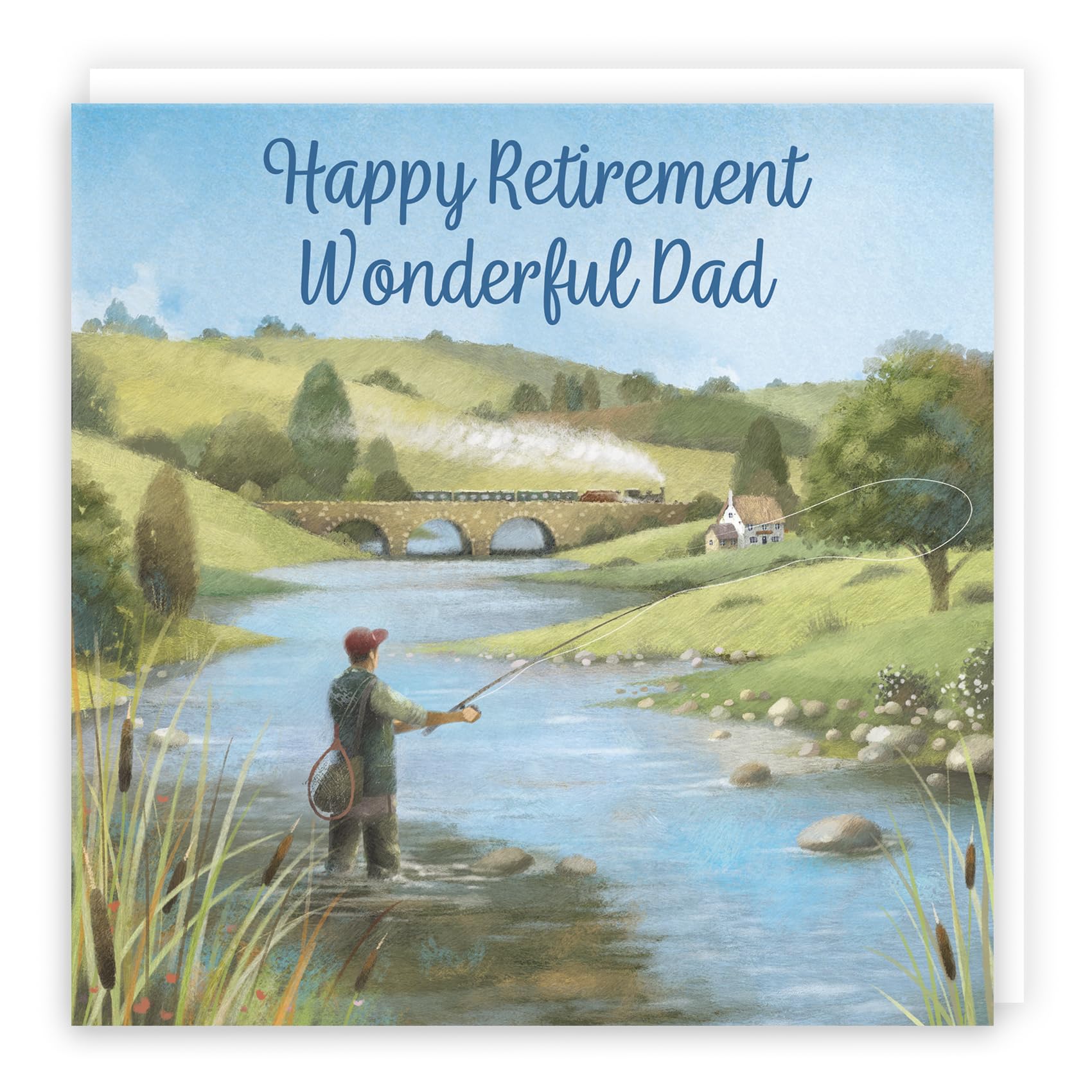 Hunts England, Fly Fishing Fun Retirement Card For Dad, Milo's Gallery, Sport Dad Retirement Card