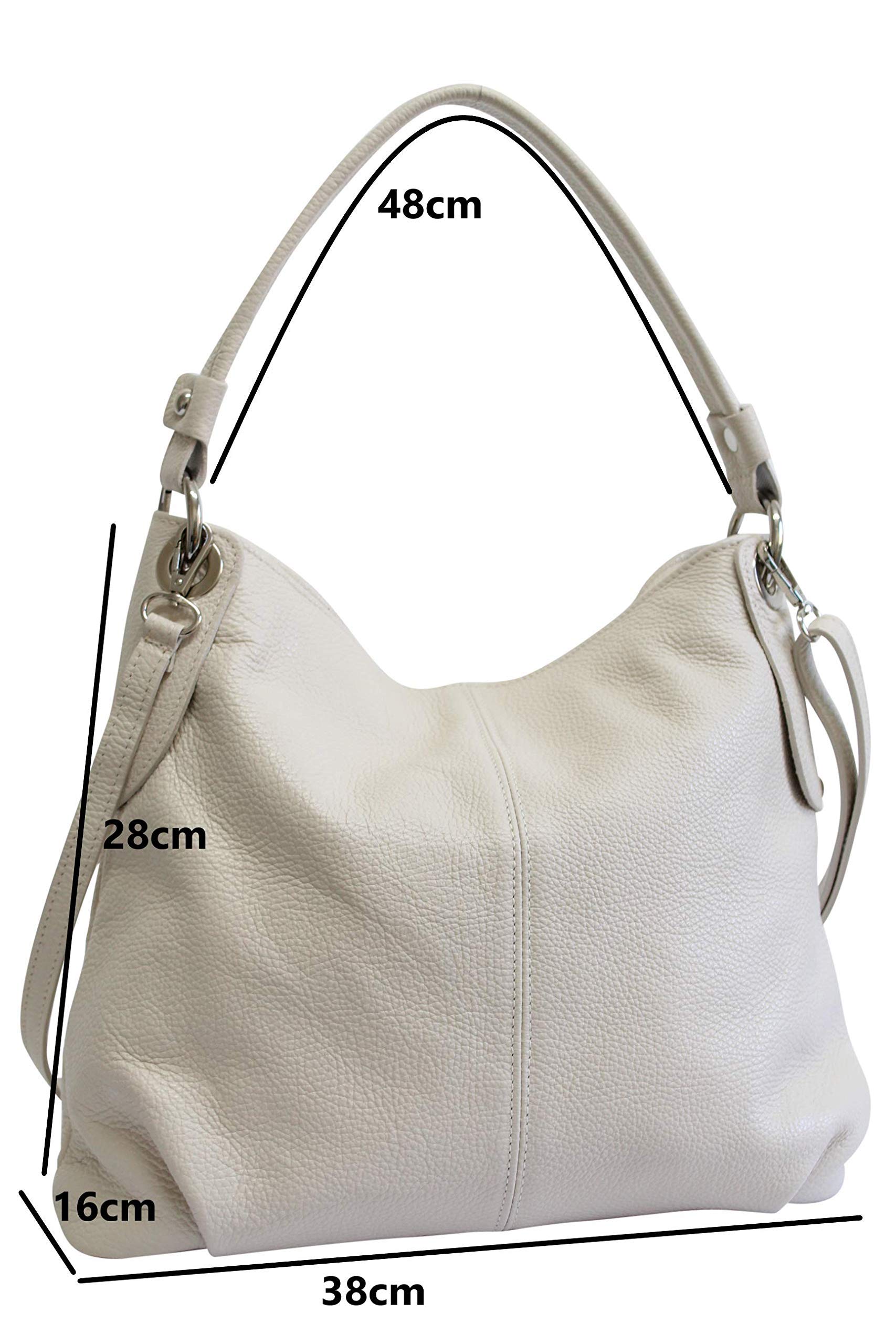 AMBRA Moda Sac à main femme Sac à porté epaule sac à bandoulière sac fourre-tout cuir véritable GL012