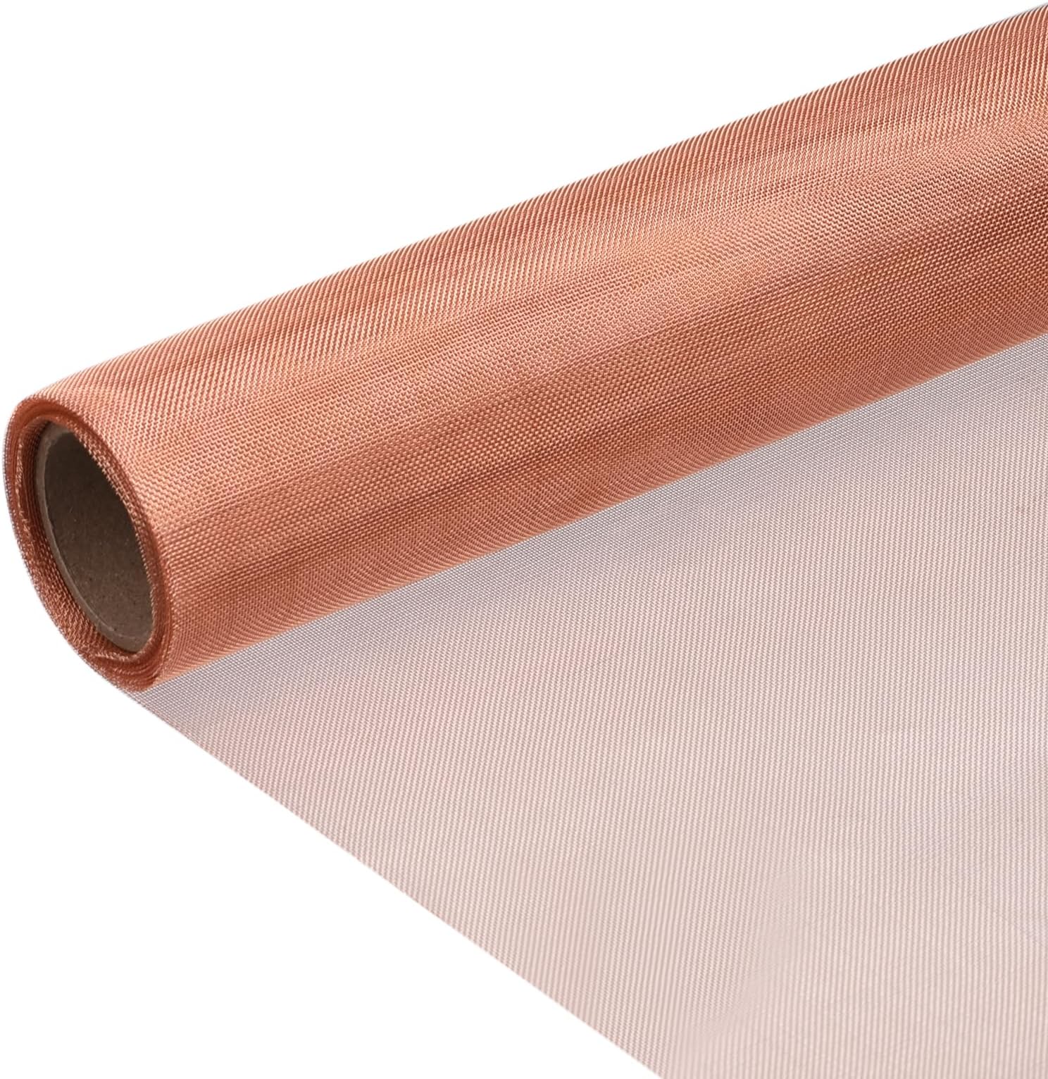 Copper Mesh Screen 20" x 118", 40 Mesh Copper Screen, Woven Wire Mesh Screen for Dense Filter, Fabric DIY Kit, Window Protection, 99.9% Pure Copper