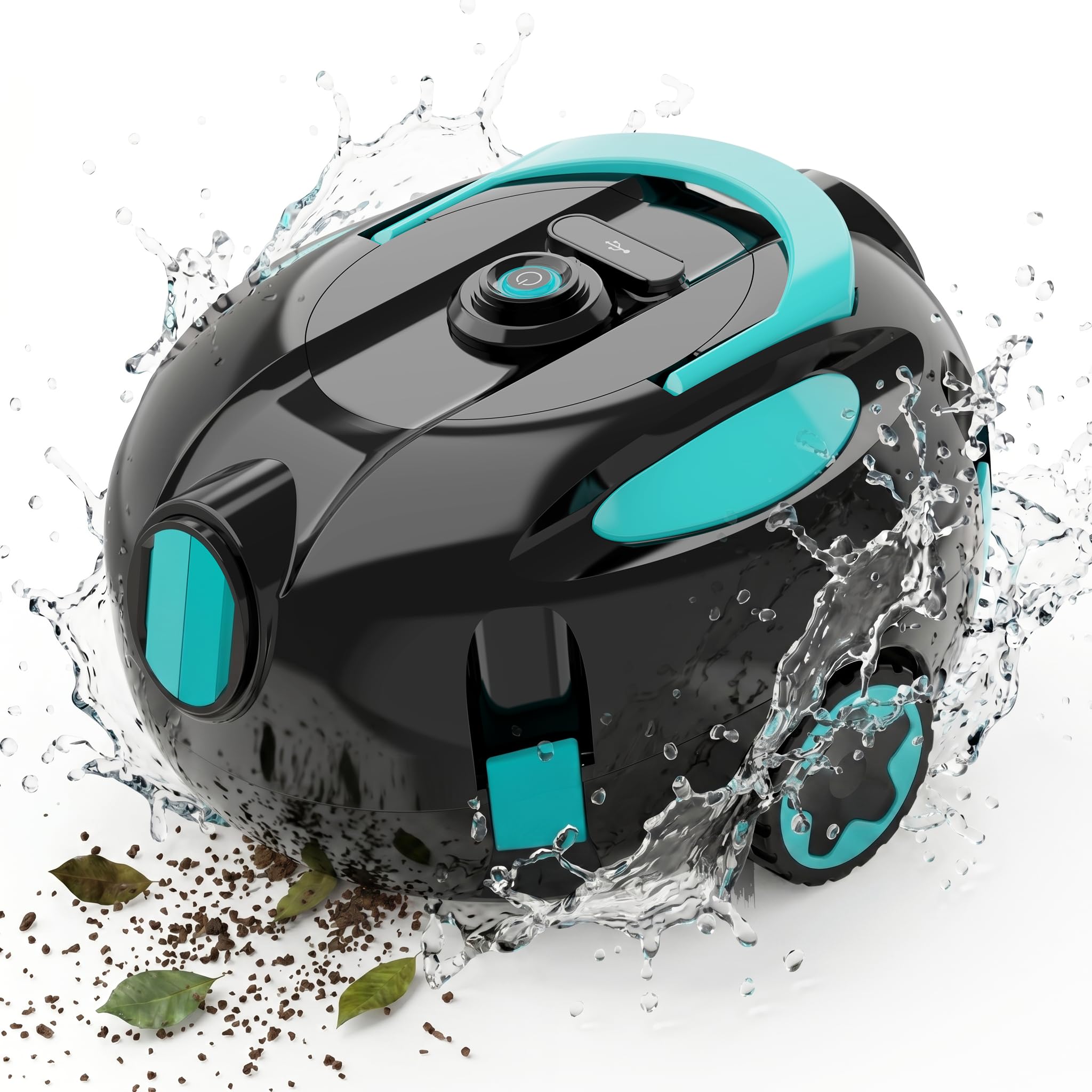 KKI Robotic Pool Cleaner, Automatcic Pool Vacuum Robot for inground Pool | Dual Suction,Cordless, 130-Min Runtime