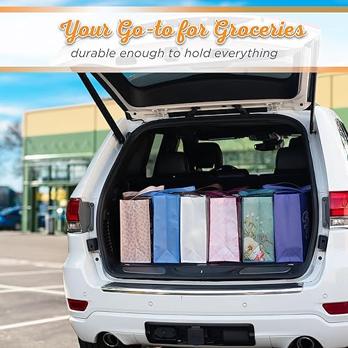 Miniatura 5 de Christian Art Gifts Floral Bumble Bee - Bolsa de compras multicolor reutilizable para mujeres Faith - Romans 51, fácil de sostener, lindo, duradero,