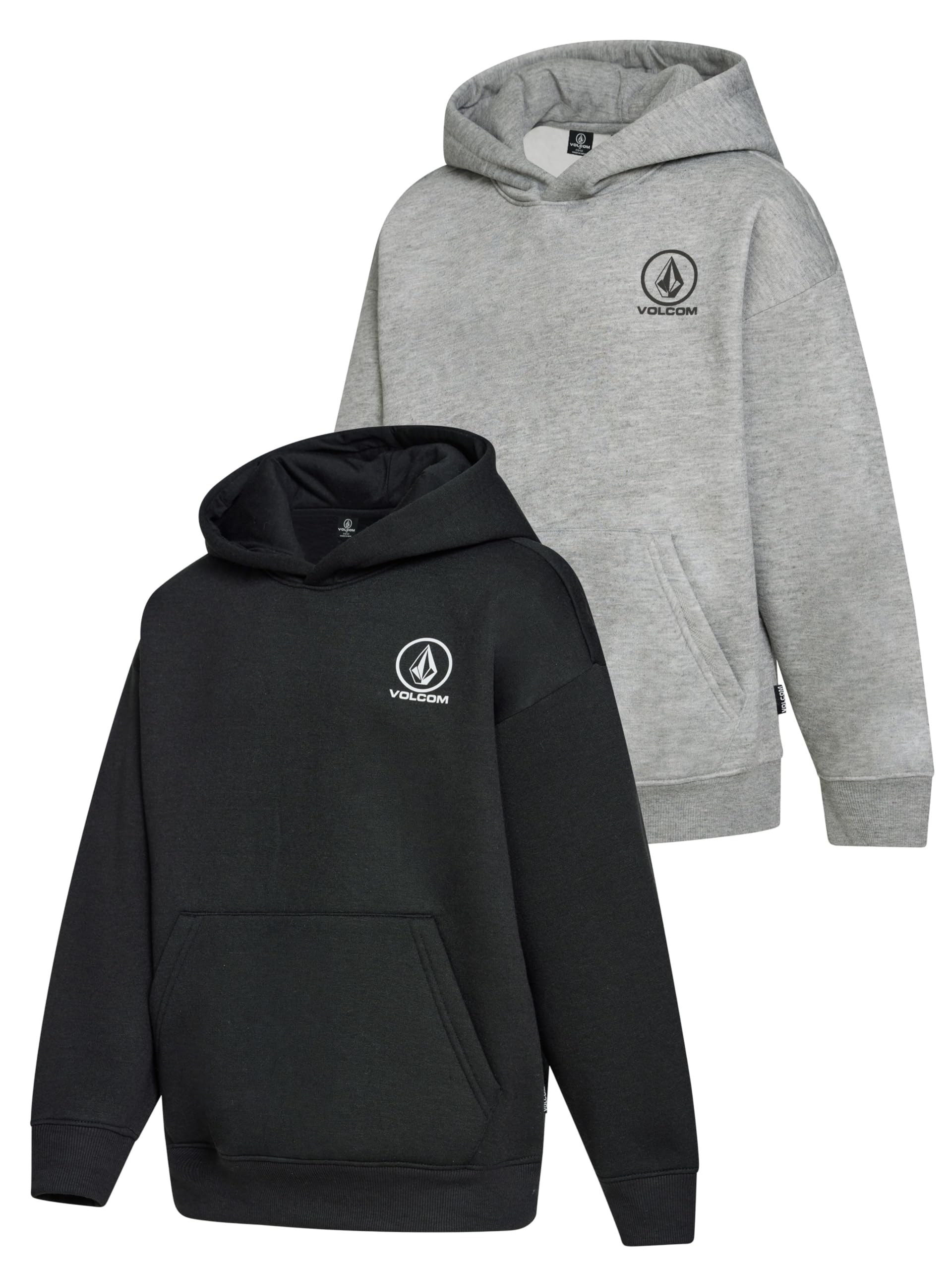 Volcom Boys Hoodies 2 Pack Boys Sweatshirts Premium Comfy Cotton Hoodies Size 8-20 Black